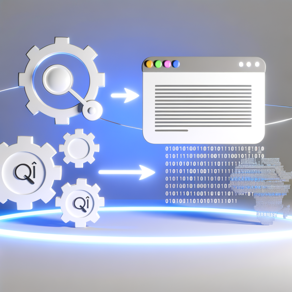 Website interacting with a chatGPT model for SEO process in a modern, clean style